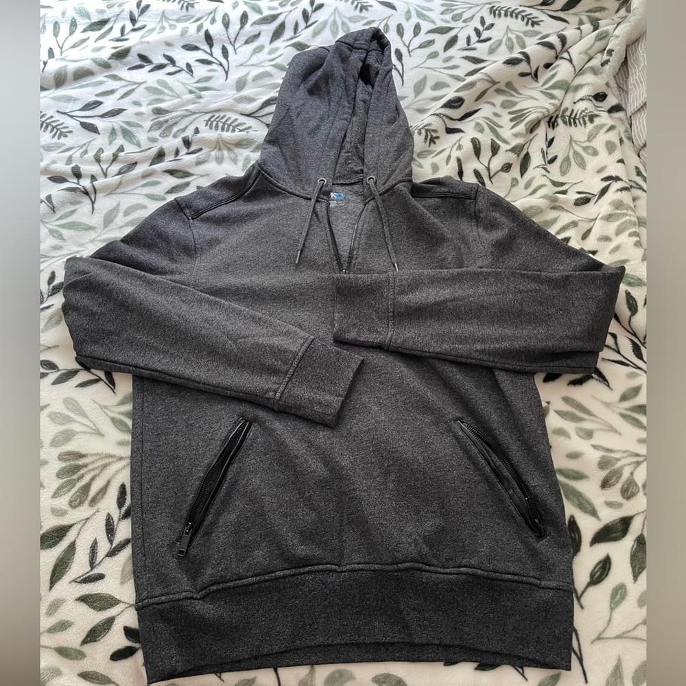 Dark Gray Quarter Zip Hoodie Men’s M